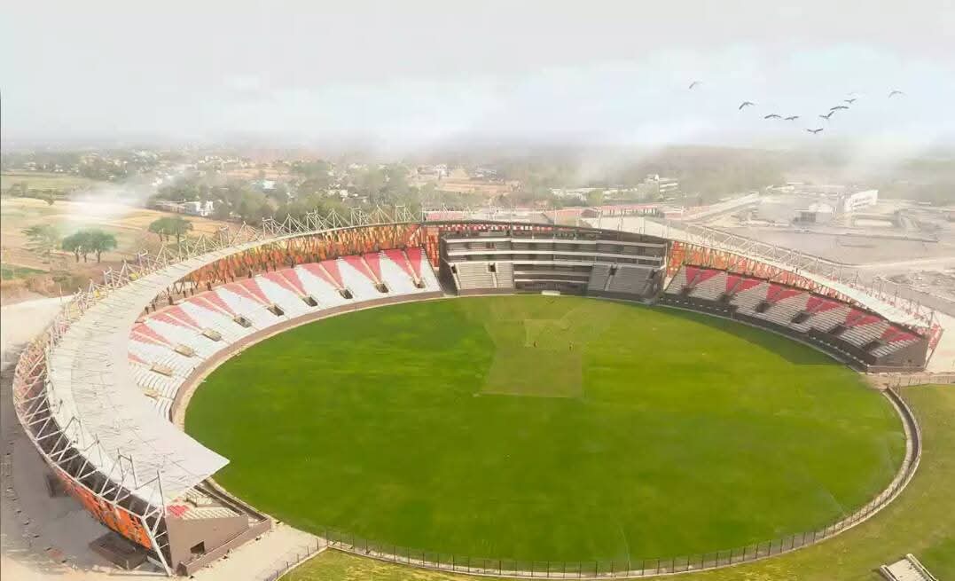Aerial view of the university's stadium